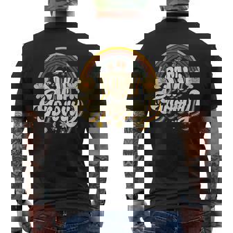 Vintage Stay A Groovy 60S 70S Peace Positive Mind Hippie Mens Back Print T-shirt - Monsterry
