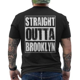 Vintage Straight Outta Brooklyn New York Gift Brooklyn Funny Gifts Mens Back Print T-shirt | Mazezy