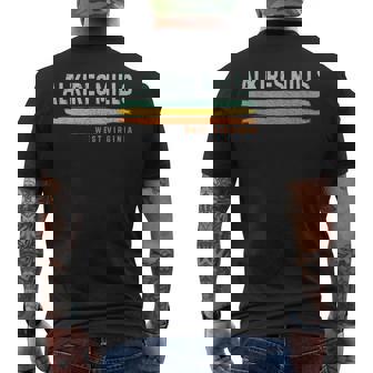 Vintage Stripes Alkires Mills Wv Men's T-shirt Back Print | Mazezy