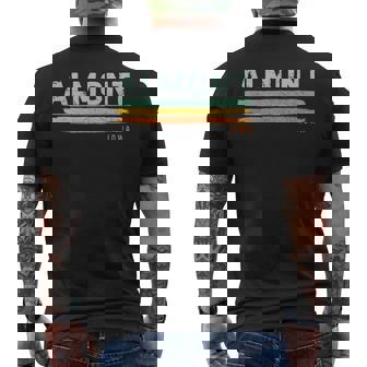 Vintage Stripes Almont Ia Men's T-shirt Back Print | Mazezy