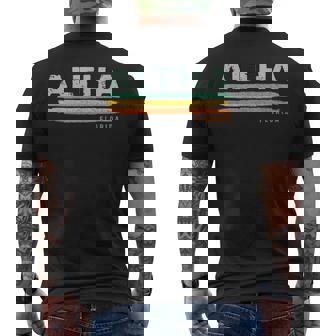 Vintage Stripes Altha Fl Men's T-shirt Back Print | Mazezy