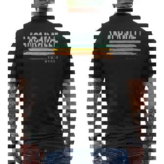 Vintage Stripes Ancramdale Ny Men's T-shirt Back Print | Mazezy