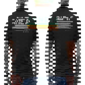 Vintage Stripes Anneta Ky Men's T-shirt Back Print | Mazezy