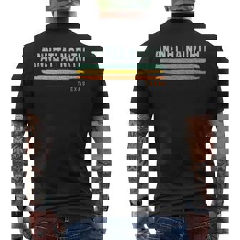 Vintage Stripes Annetta North Tx Men's T-shirt Back Print | Mazezy