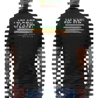 Vintage Stripes Apple Grove Nc Men's T-shirt Back Print | Mazezy