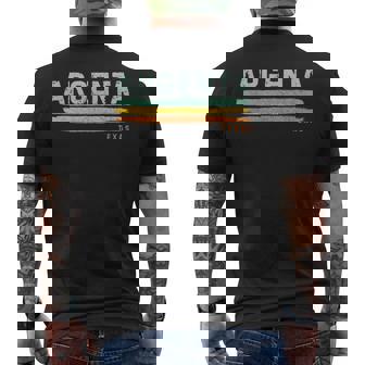 Vintage Stripes Argenta Tx Men's T-shirt Back Print | Mazezy