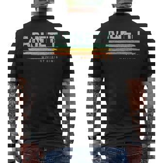 Vintage Stripes Arnett Wv Men's T-shirt Back Print | Mazezy