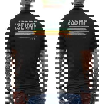 Vintage Stripes Aspermont Tx Men's T-shirt Back Print | Mazezy