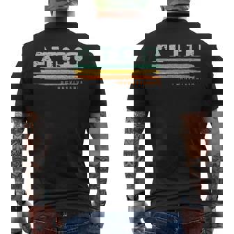 Vintage Stripes Atco Pa Men's T-shirt Back Print | Mazezy