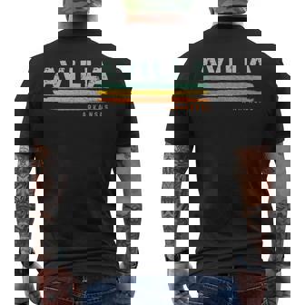 Vintage Stripes Avilla Ar Men's T-shirt Back Print | Mazezy