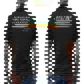 Vintage Stripes Capitol View Park Md Men's T-shirt Back Print | Mazezy