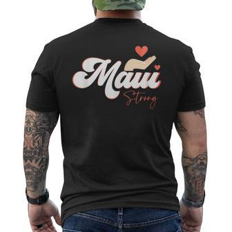 Vintage Strong Maui Hawaii Island I Love Hawaii Men's T-shirt Back Print - Seseable
