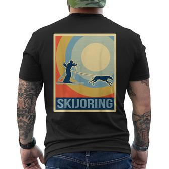 Vintage Style Skijoring T Men's T-shirt Back Print | Mazezy