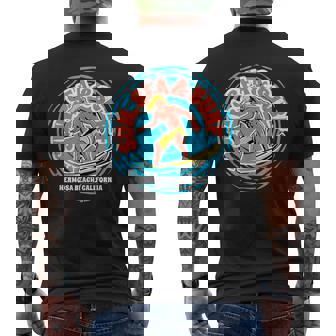Vintage Sun Sea Surf Hermosa Beach California Retro Surfing Men's T-shirt Back Print | Mazezy