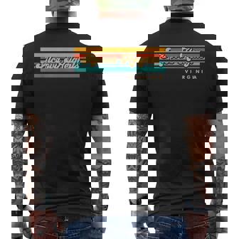 Vintage Sunset Stripes Alcova Heights Virginia Men's T-shirt Back Print | Mazezy