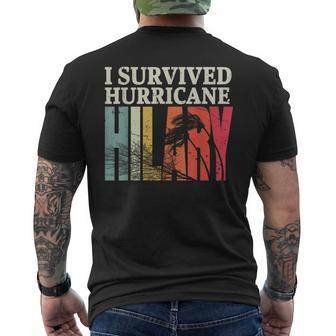 Vintage I Survived Hurricane Hilary Men's T-shirt Back Print - Monsterry DE