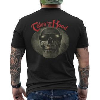 Vintage Tales Dark Skull From The Retro Hood Design Mens Back Print T-shirt | Mazezy
