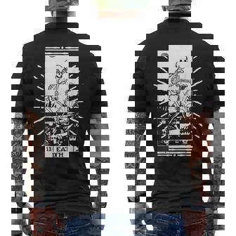Vintage Tarot Card T Death Card Occult - Tarot Mens Back Print T-shirt - Thegiftio UK