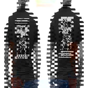 Vintage Tarot Card T The Devil Card Occult Tarot Mens Back Print T-shirt - Thegiftio