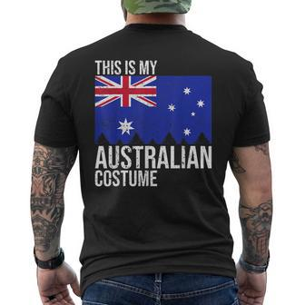 Vintage This Is My Australian Flag Costume For Halloween Halloween Funny Gifts Mens Back Print T-shirt | Mazezy
