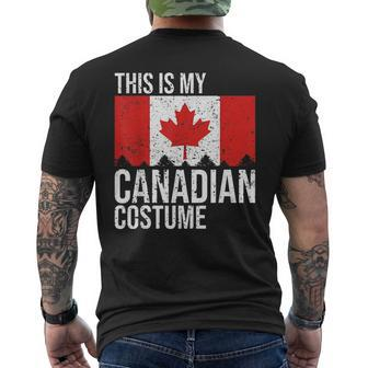 Vintage This Is My Canadian Flag Costume For Halloween Halloween Funny Gifts Mens Back Print T-shirt | Mazezy