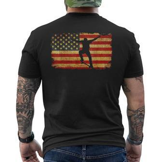 Vintage Us Flag Skateboarding T Retro Skateboard Men's T-shirt Back Print | Mazezy CA