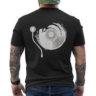 Vintage Vinyl Records Player Record Collector Music Lover Men's T-shirt Back Print | Mazezy CA