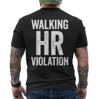 Vintage Walking Hr Violation Hr Human Resources Nightmare Mens Back Print T-shirt | Mazezy