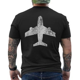 Vintage White Airplane T Flying Rc Pilot Men's T-shirt Back Print | Mazezy