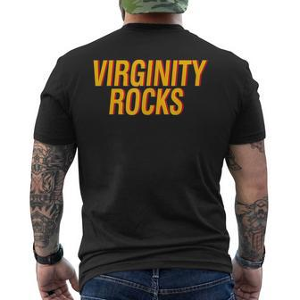 Virginity Is The Only Movement That Rocks Funny Mens Back Print T-shirt | Mazezy