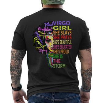 Virgo Queen Birthday I Am The Storm Dope Afro Men's T-shirt Back Print | Mazezy