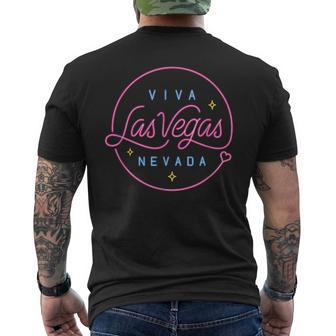 Viva Las Vegas Nevada Mens Back Print T-shirt - Seseable
