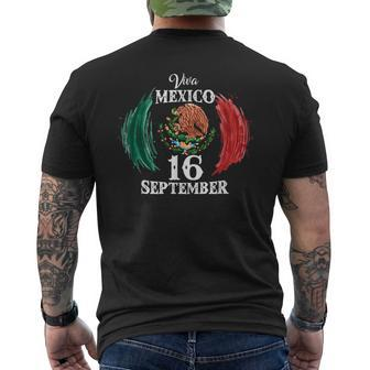 Viva Mexico Mexican Independence Day 16 September 2022 Men's T-shirt Back Print - Monsterry AU