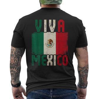 Viva Mexico Mexican Independence Day Mexican Flag Men's T-shirt Back Print - Monsterry