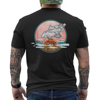 Volcano Eruption Geophysicist Geography Volcanologist Men's T-shirt Back Print | Mazezy