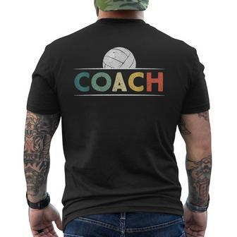 Volleyball Coach Retro Vintage Ball Coaching Men's T-shirt Back Print | Mazezy