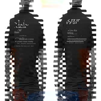 W Rizz The Rizzler Definition Funny Meme Quote Meme Funny Gifts Mens Back Print T-shirt | Mazezy