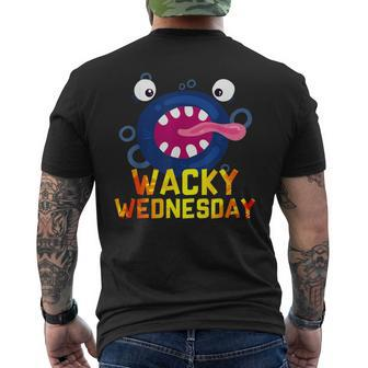 Wacky Wednesday Smiling Monster Men's T-shirt Back Print - Monsterry DE