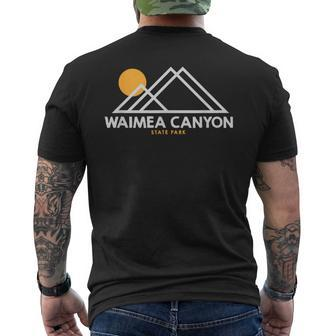 Waimea Canyon State Park Hawaii Outline Hi Men's T-shirt Back Print | Mazezy
