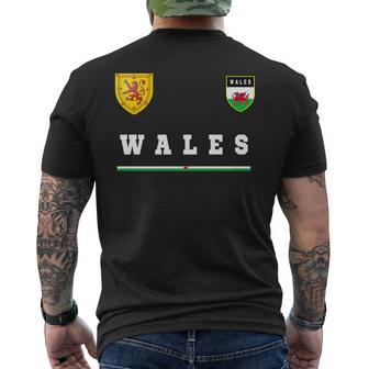 Wales SportSoccer Jersey Flag Football Cardiff Men's T-shirt Back Print | Mazezy