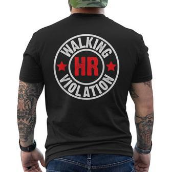 Walking Hr Violation Human Vintage Humor Men's T-shirt Back Print - Seseable