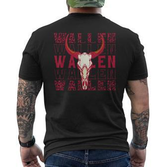 Wallen Western Wallen Bullhead Cowboy Wallen Men's T-shirt Back Print - Monsterry