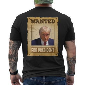 Wanted Donald Trump For President Hot Vintage Legend Men's T-shirt Back Print | Mazezy