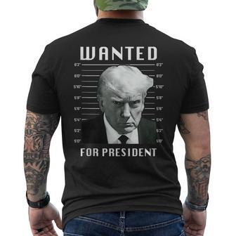 Wanted Trump For President Trump Shot Never Surrender Men's T-shirt Back Print - Seseable
