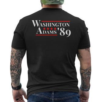 Washington Adams 1789 American Presidents Day Us History Men's T-shirt Back Print | Mazezy AU