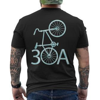 Watercolor 30A Bike Seaside Florida Men's T-shirt Back Print | Mazezy