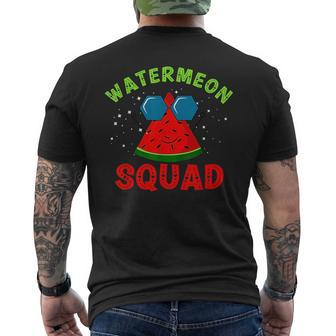 Watermelon Squad Summer Funny Watermelon Fruit Lovers Summer Funny Gifts Mens Back Print T-shirt | Mazezy