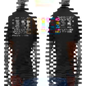 We Rise Together Black Lgbt Gay Pride Cat Paws Equality Mens Back Print T-shirt | Mazezy