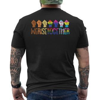 We Rise Together Lgbt Q Pride Social Justice E Ally Mens Back Print T-shirt | Mazezy
