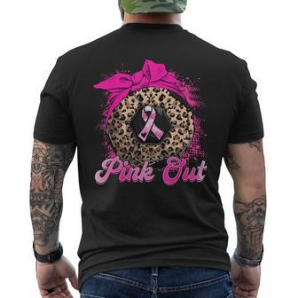 Wear Pink Out Soccer Ribbon Leopard Breast Cancer Awareness Men's T-shirt Back Print | Mazezy UK
